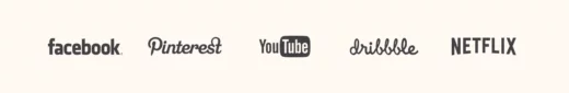 Un groupe de logos différents sur fond blanc.