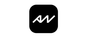 Logo d'AnalyticsWP, un plugin d'analyse WordPress, sur fond noir.